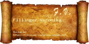 Fillinger Veronika névjegykártya
